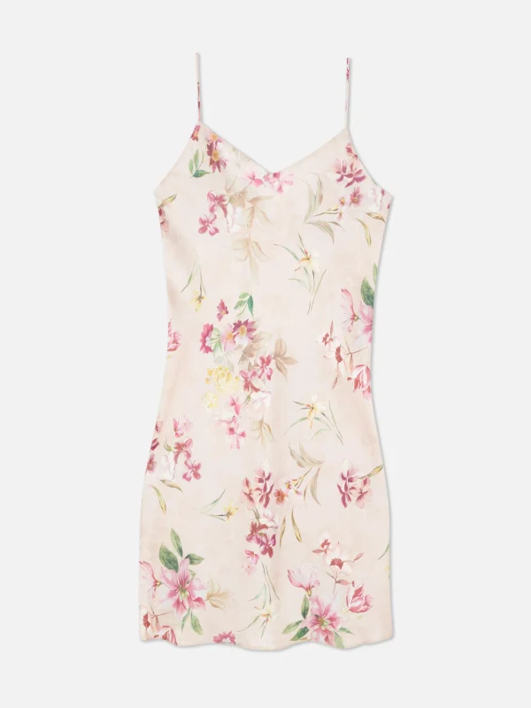 Chemise De Nuit En Satin Floral