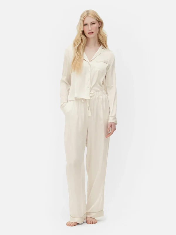 Chemise De Pyjama En Satin
