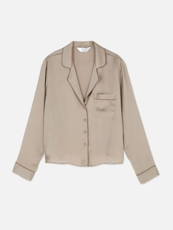 Chemise De Pyjama En Satin