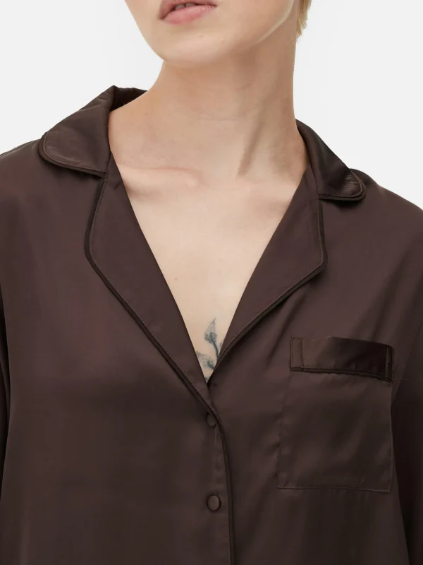 Chemise De Pyjama En Satin
