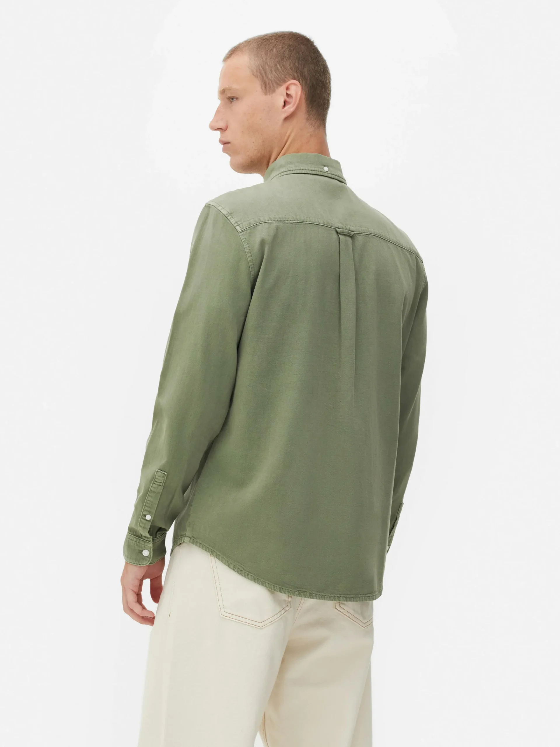 chemise_en_serg_de_coton__2-2.webp Chemise En Sergé De Coton à Manches Longues