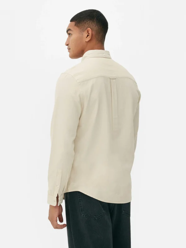 Chemise En Sergé De Coton à Manches Longues