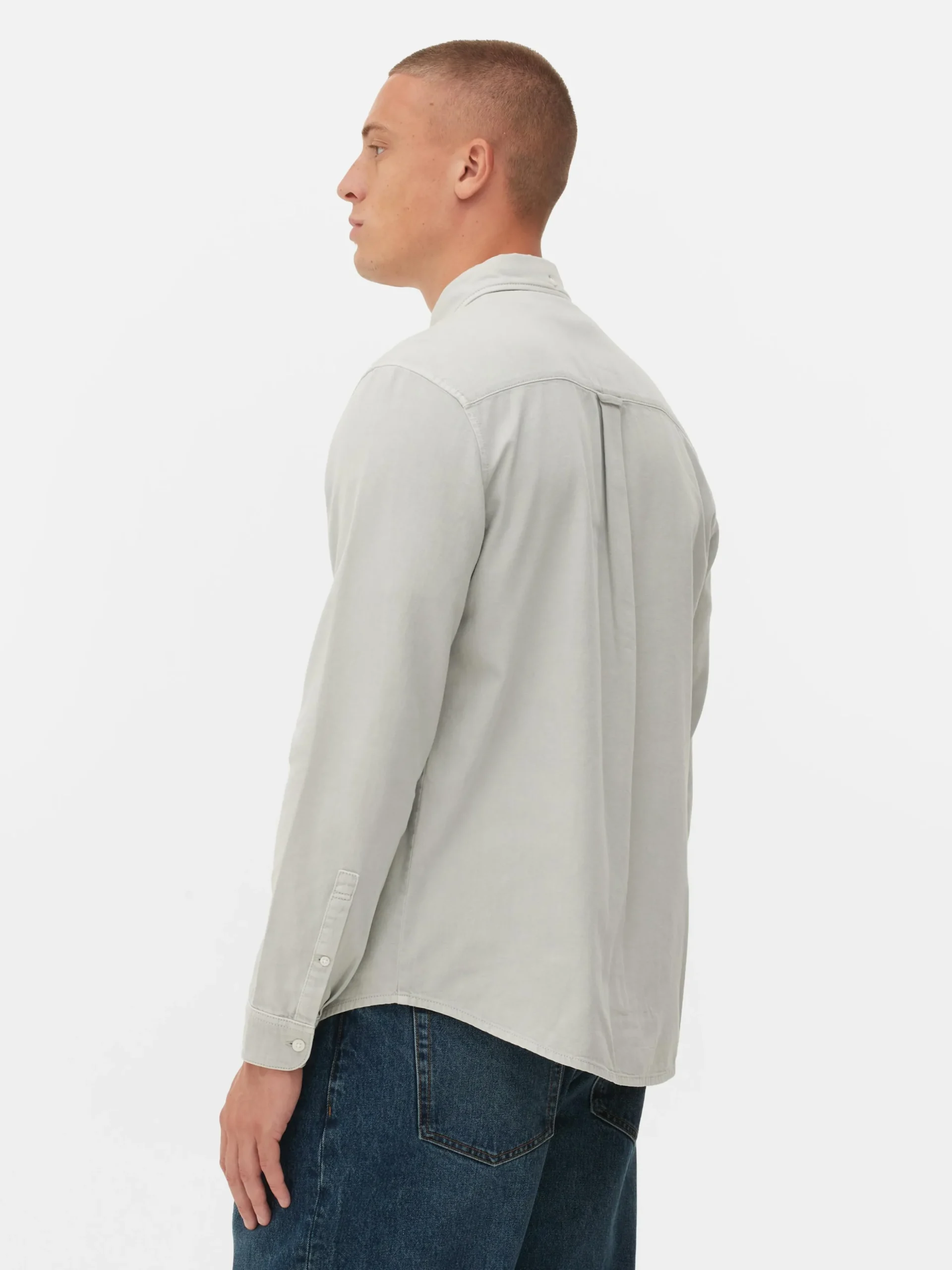 chemise_en_serg_de_coton__2.webp Chemise En Sergé De Coton à Manches Longues