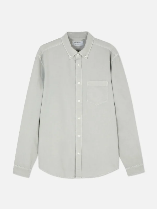 Chemise En Sergé De Coton à Manches Longues