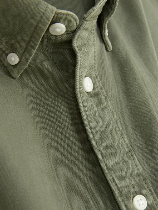 Chemise En Sergé De Coton à Manches Longues