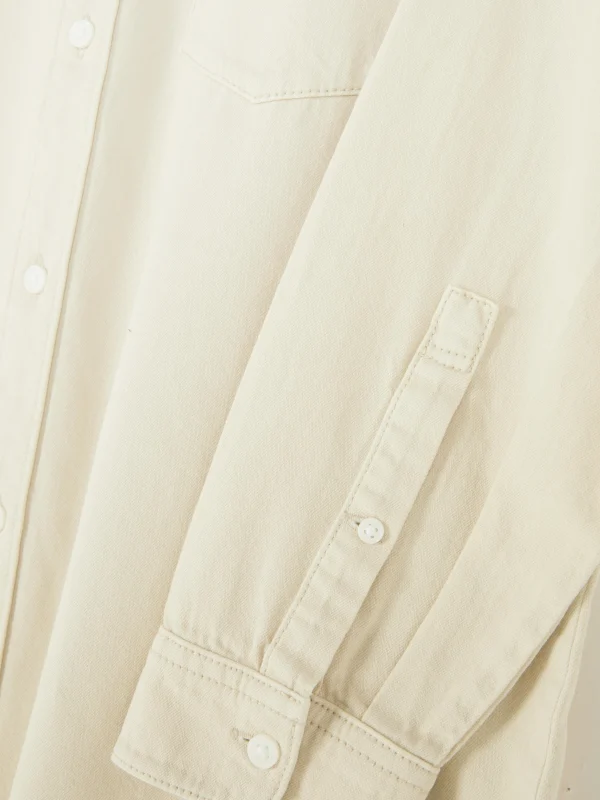 Chemise En Sergé De Coton à Manches Longues