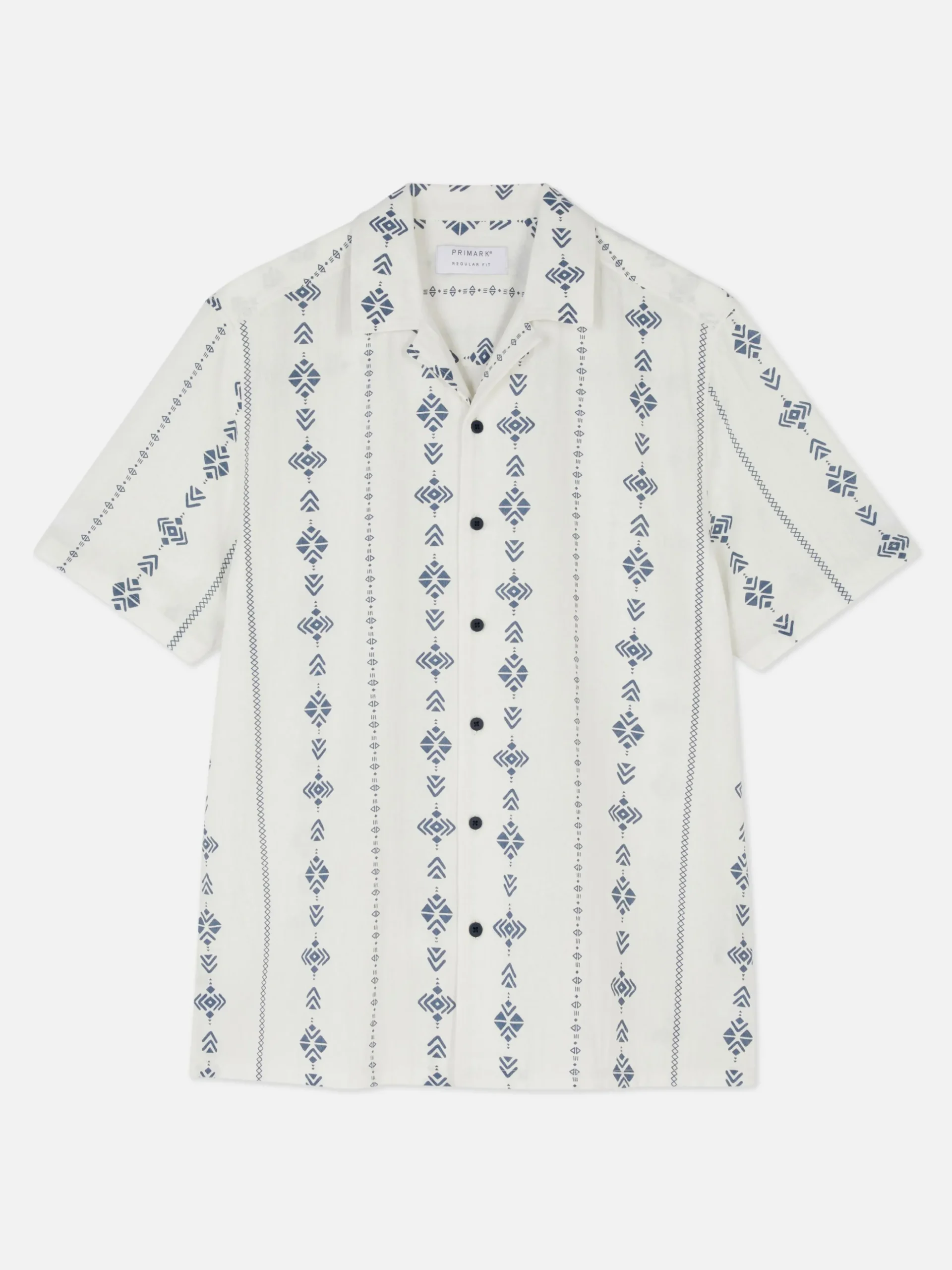 chemise_froisse__manches__4.webp Chemise Froissée à Manches Courtes Et Motif Géométrique