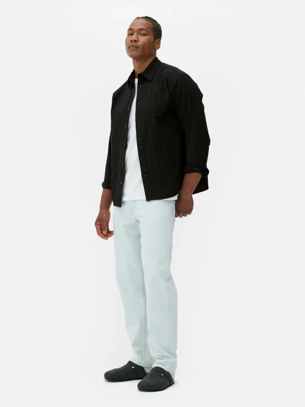 Chemise Jacquard à Manches Longues