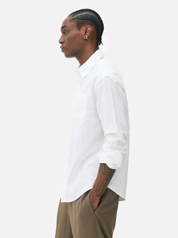 Chemise Jacquard à Manches Longues