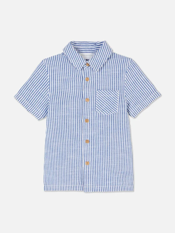 Chemise Rayée à Manches Courtes
