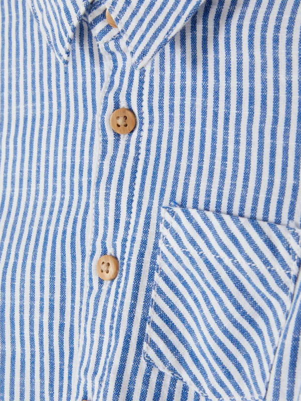 Chemise Rayée à Manches Courtes