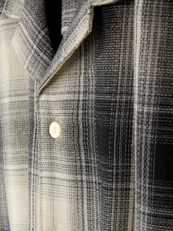 Chemise Texturée à Carreaux Et à Manches Courtes