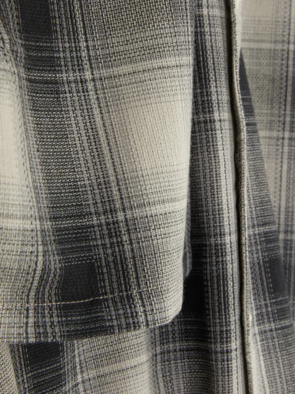 Chemise Texturée à Carreaux Et à Manches Courtes