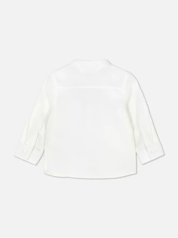 Chemise Texturée à Manches Longues