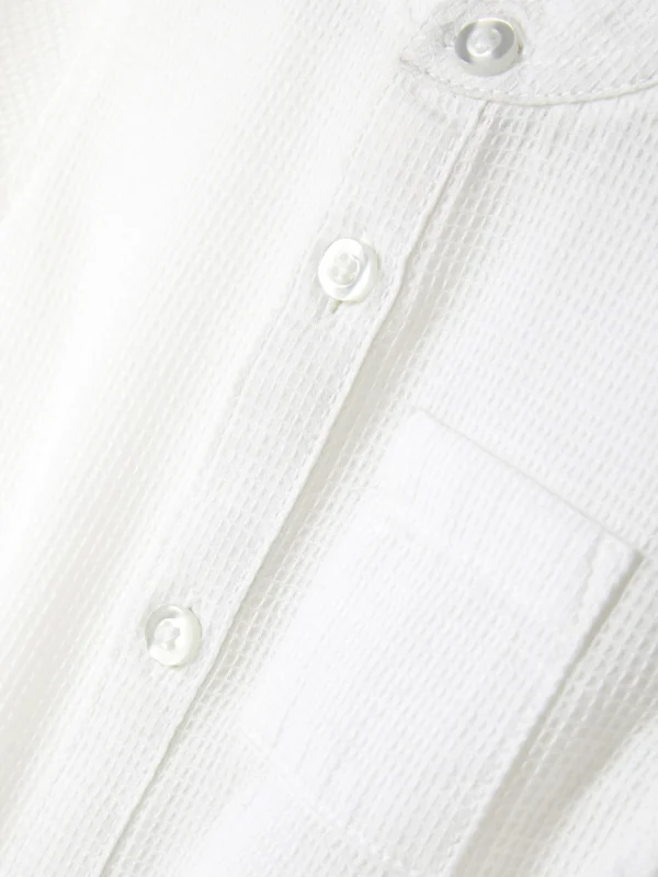 Chemise Texturée à Manches Longues