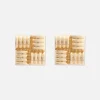 Clous D'oreilles En Forme De Coussin Carré