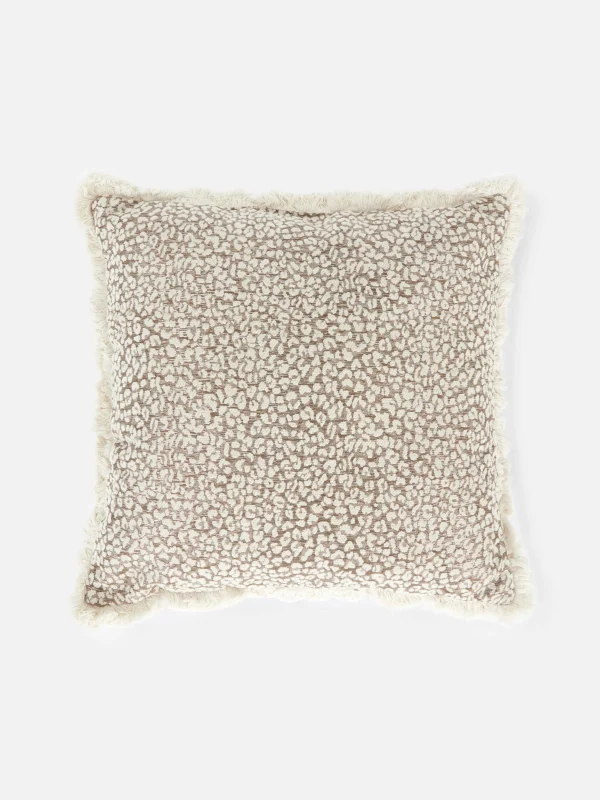 Coussin à Motif Léopard Et Franges