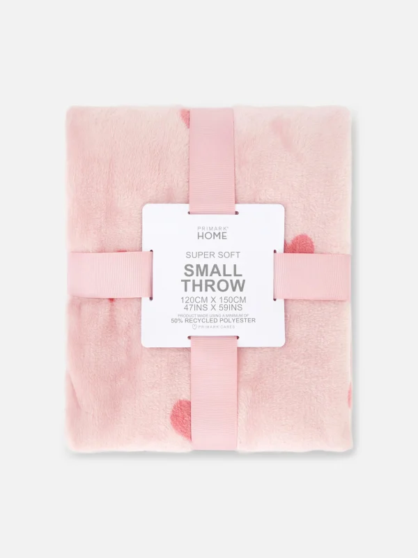 Couverture Douce à Motif Cœur