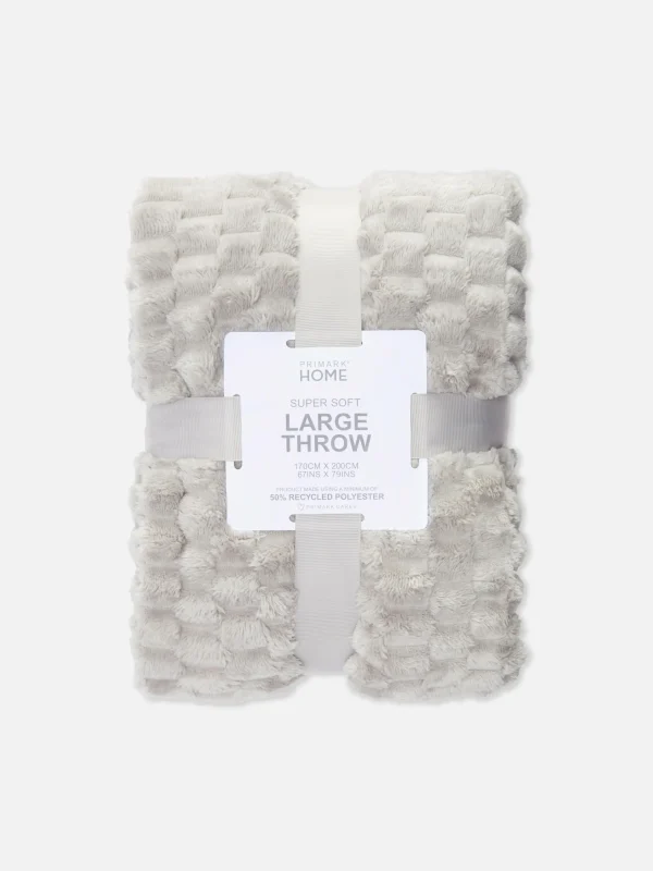 Couverture Texturée Effet Nid D'abeille Ultra-douce