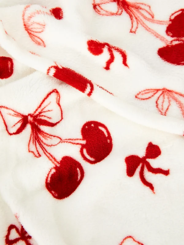 Couverture Ultra-douce à Motif Cerise