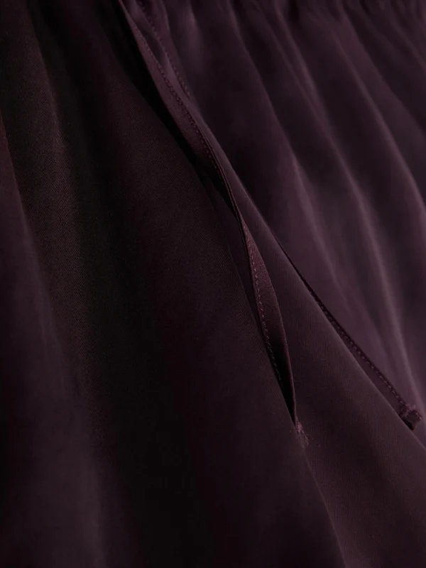 Culotte Légère En Satin Avec Finitions En Dentelle