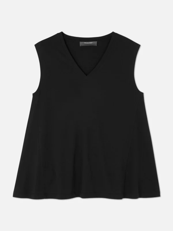 Débardeur à Col En V Sans Manches