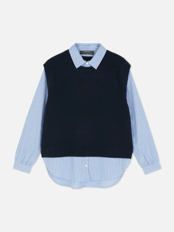 Débardeur Chemise 2-en-1 Superposé