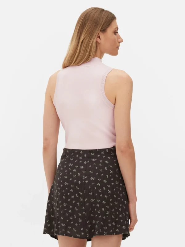 Débardeur Court à Col Montant