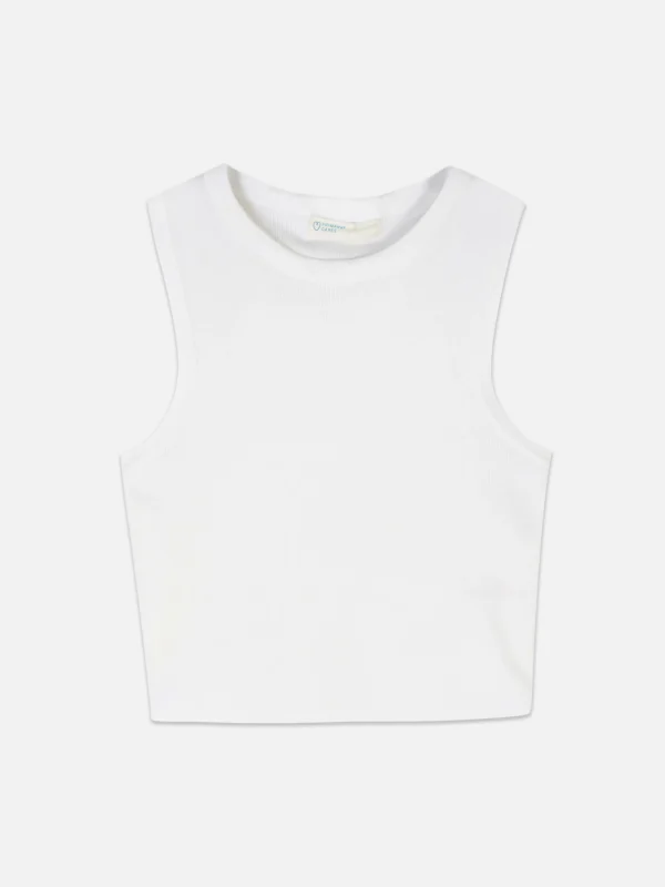 Débardeur Court Côtelé