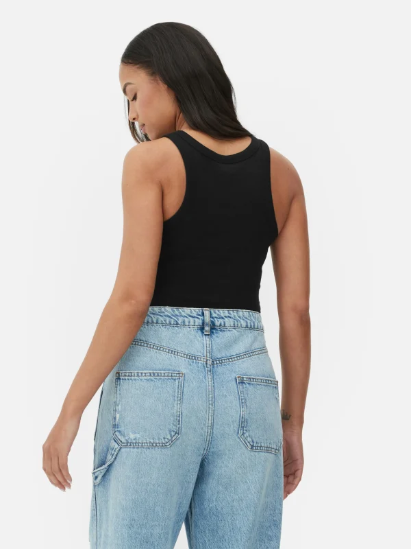 Débardeur Côtelé à Dos Nageur