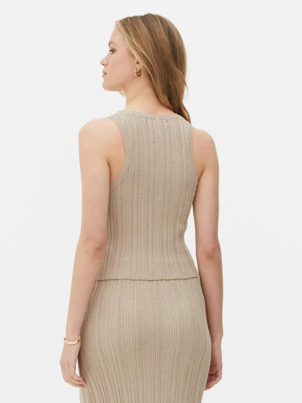 Débardeur Côtelé à Dos Nageur