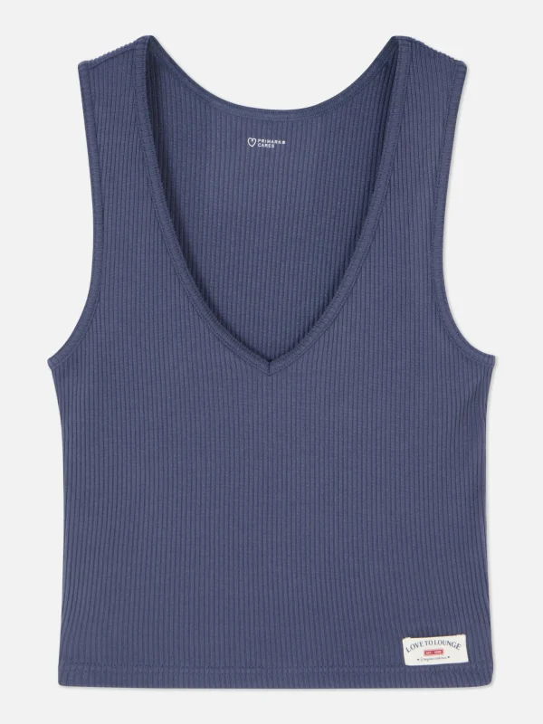 Débardeur De Pyjama En Jersey Côtelé