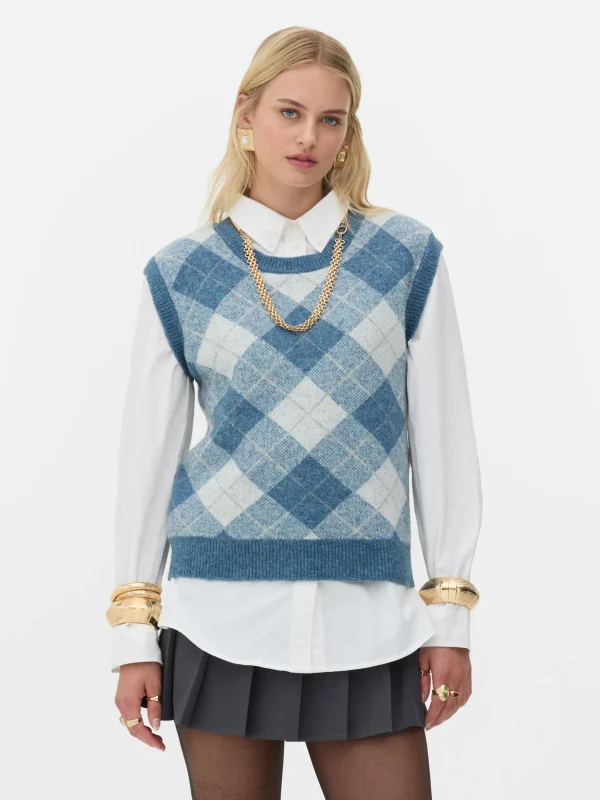 Débardeur En Maille à Losanges Rita Ora à Coordonner