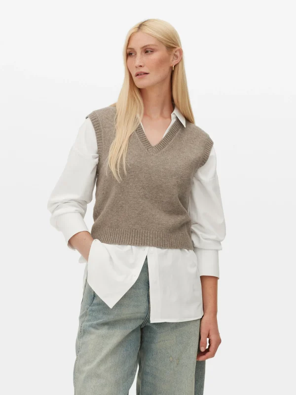 Débardeur Tricoté à Col En V