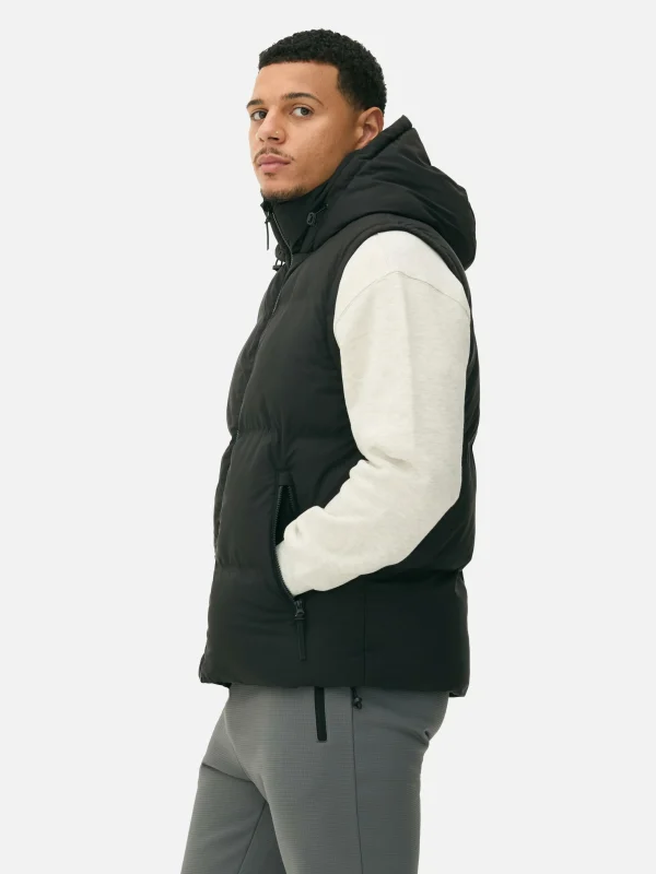 Doudoune Sans Manches à Capuche