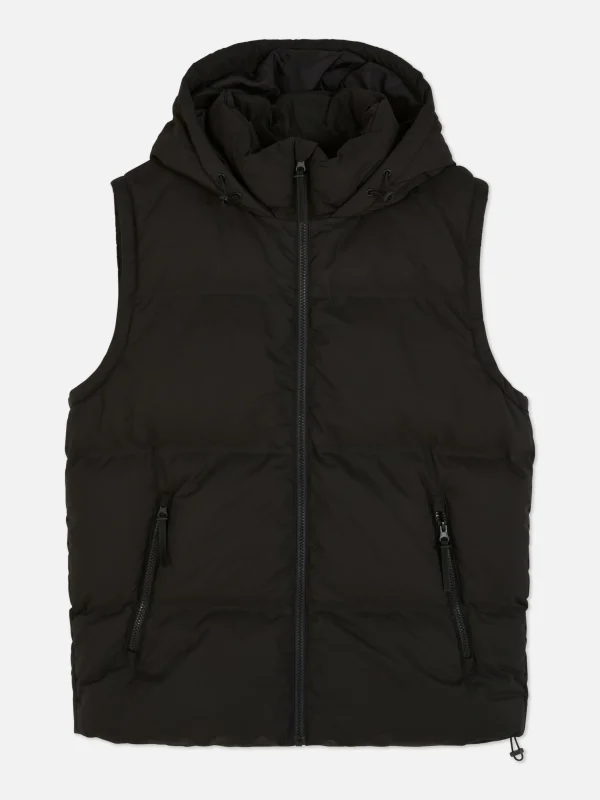 Doudoune Sans Manches à Capuche