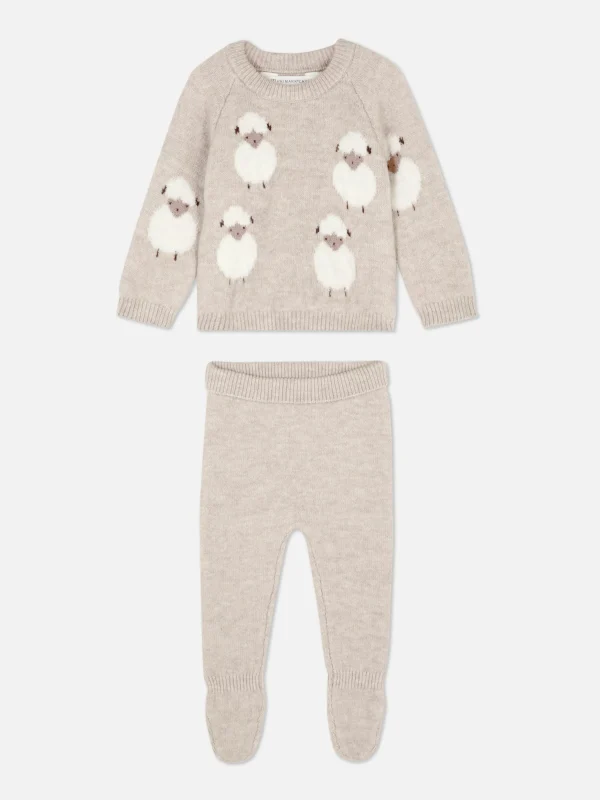 Ensemble Coordonné Pull Et Legging En Tricot Mouton