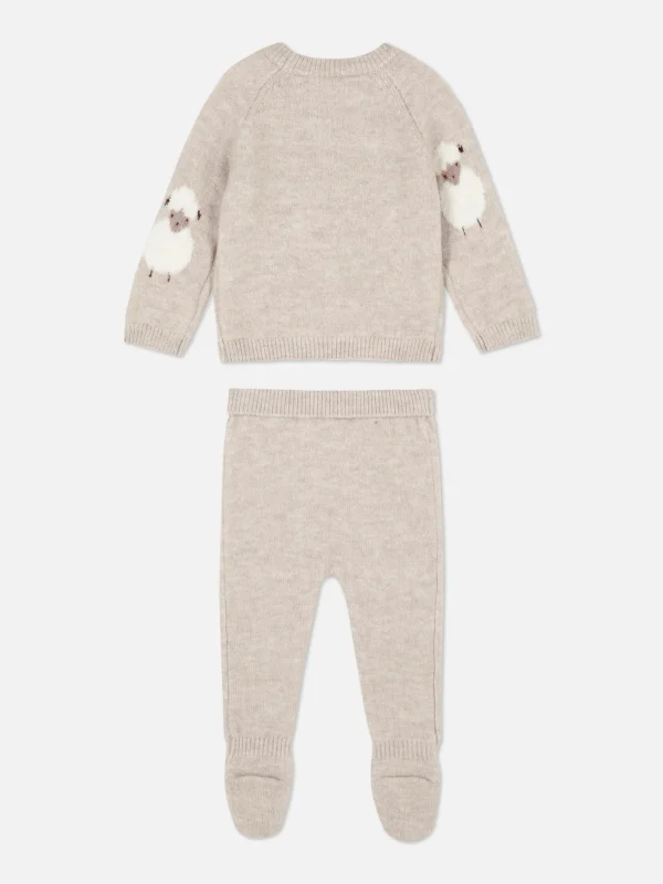 Ensemble Coordonné Pull Et Legging En Tricot Mouton