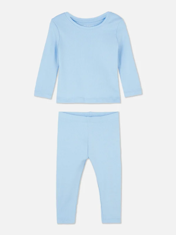 Ensemble Coordonné T-shirt Et Legging Côtelés