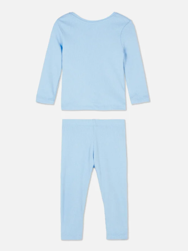 Ensemble Coordonné T-shirt Et Legging Côtelés