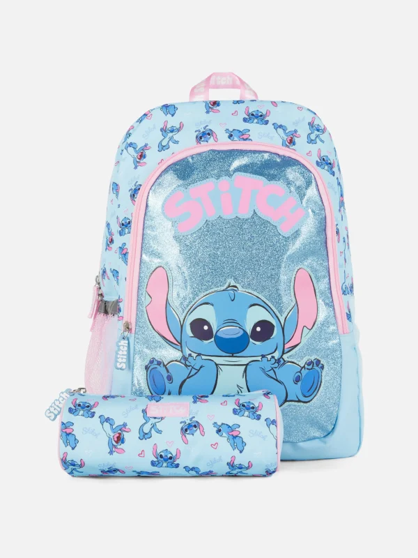 Ensemble D'école Sac à Dos Et Trousse Disney Stitch