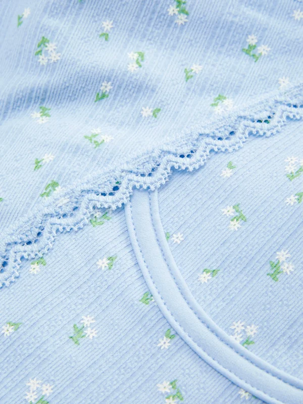 Ensemble De Lingerie En Pointelle Non Rembourré