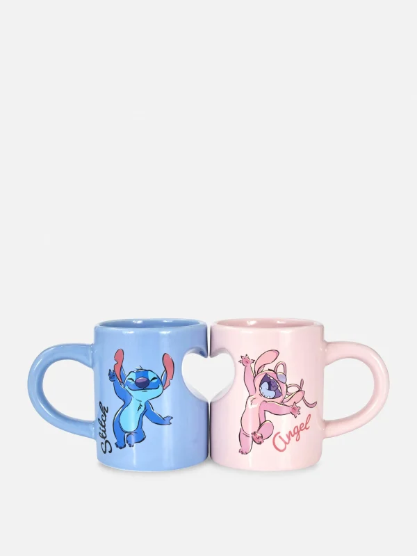 Ensemble De Mugs En Cœur Disney Stitch & Angel