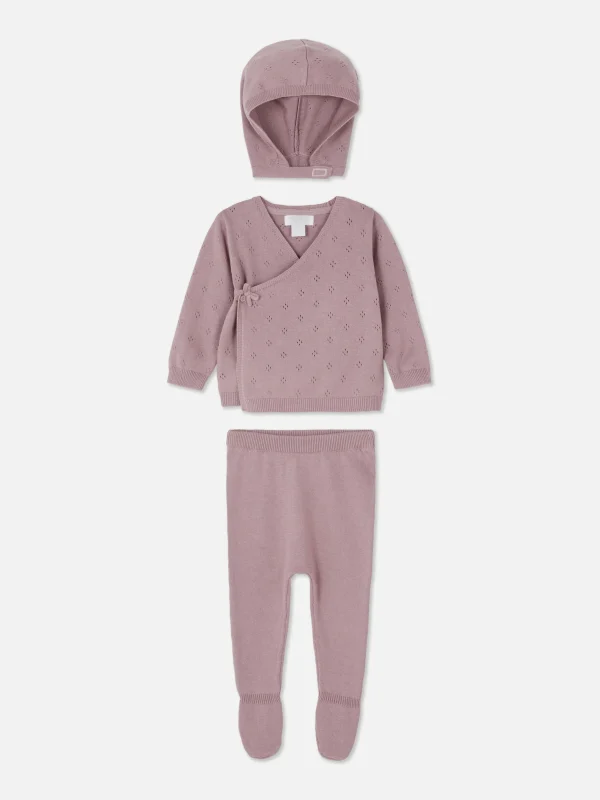 Ensemble Gilet, Legging Et Casquette En Maille