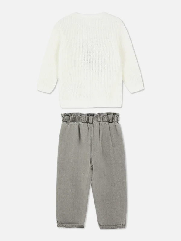 Ensemble Pull En Maille Et Jean Disney Minnie Mouse