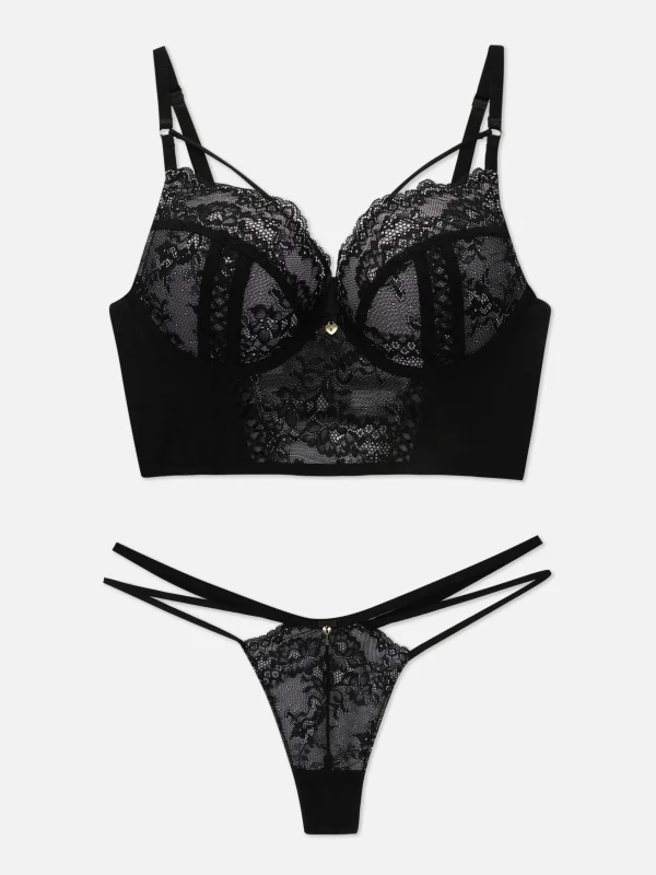 Ensemble Soutien-gorge Push-up Long Et String