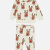 Ensemble Sweat à Capuche à Motif Renne Et Bas De Jogging De Noël Coordonné