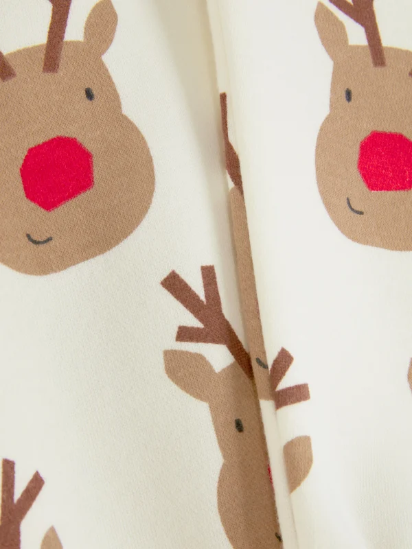 Ensemble Sweat à Capuche à Motif Renne Et Bas De Jogging De Noël Coordonné