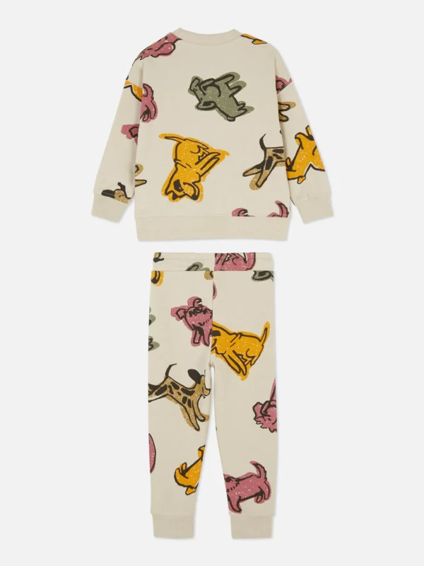 Ensemble Sweat-shirt Graphique Et Bas De Jogging Coordonné