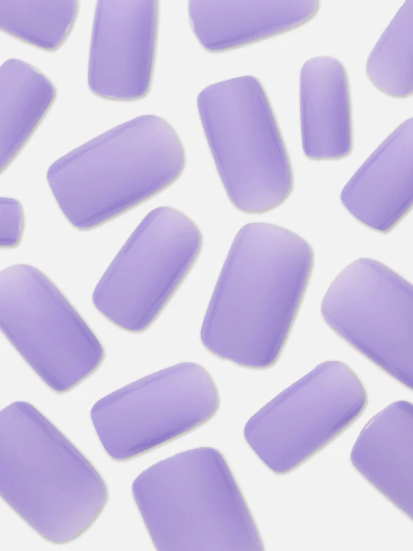 Faux Ongles Brillants Carrés PS...